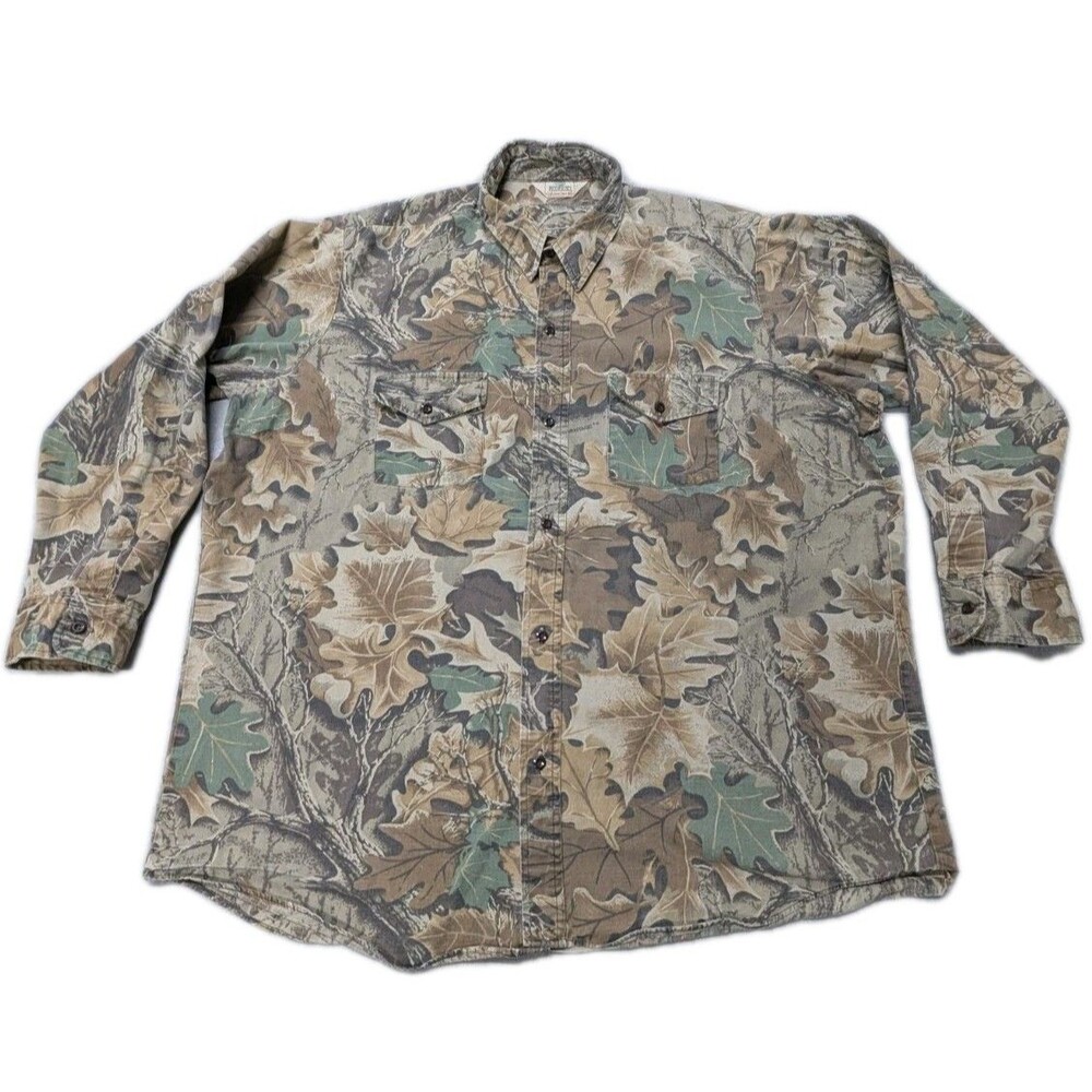Vtg 90s RedHead Advantage Camo Shirt Mens 3X Made in USA Cotton Hunting Hunting
